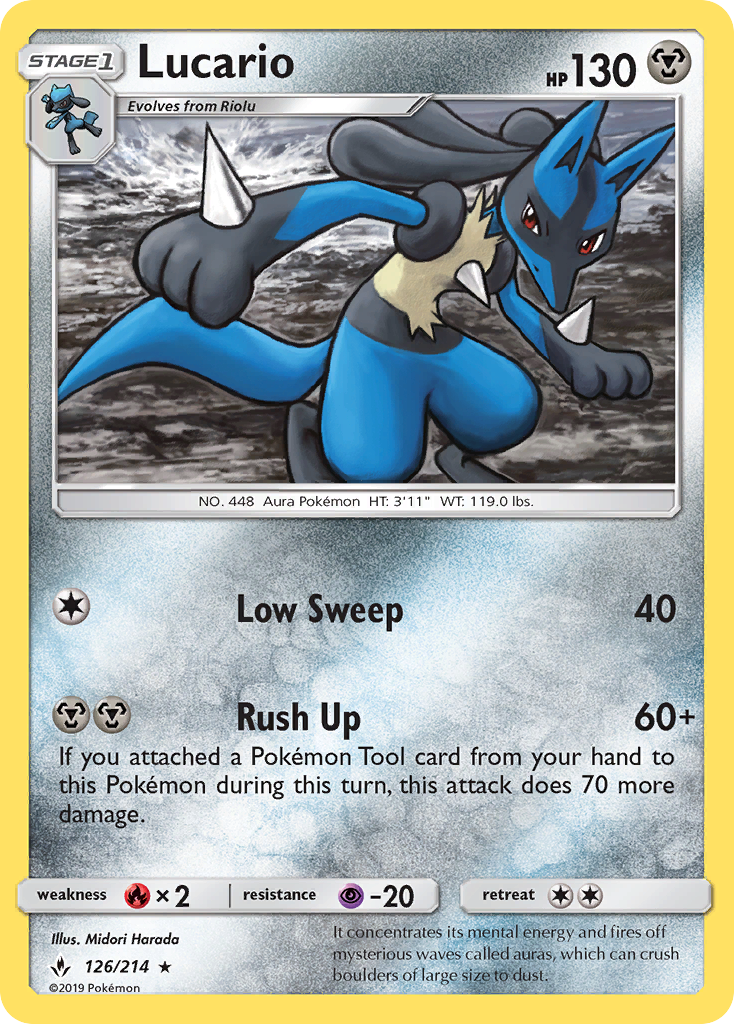 Lucario — illustrated card