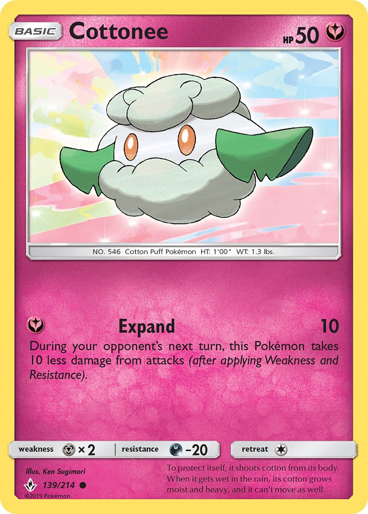 Cottonee — illustrated card
