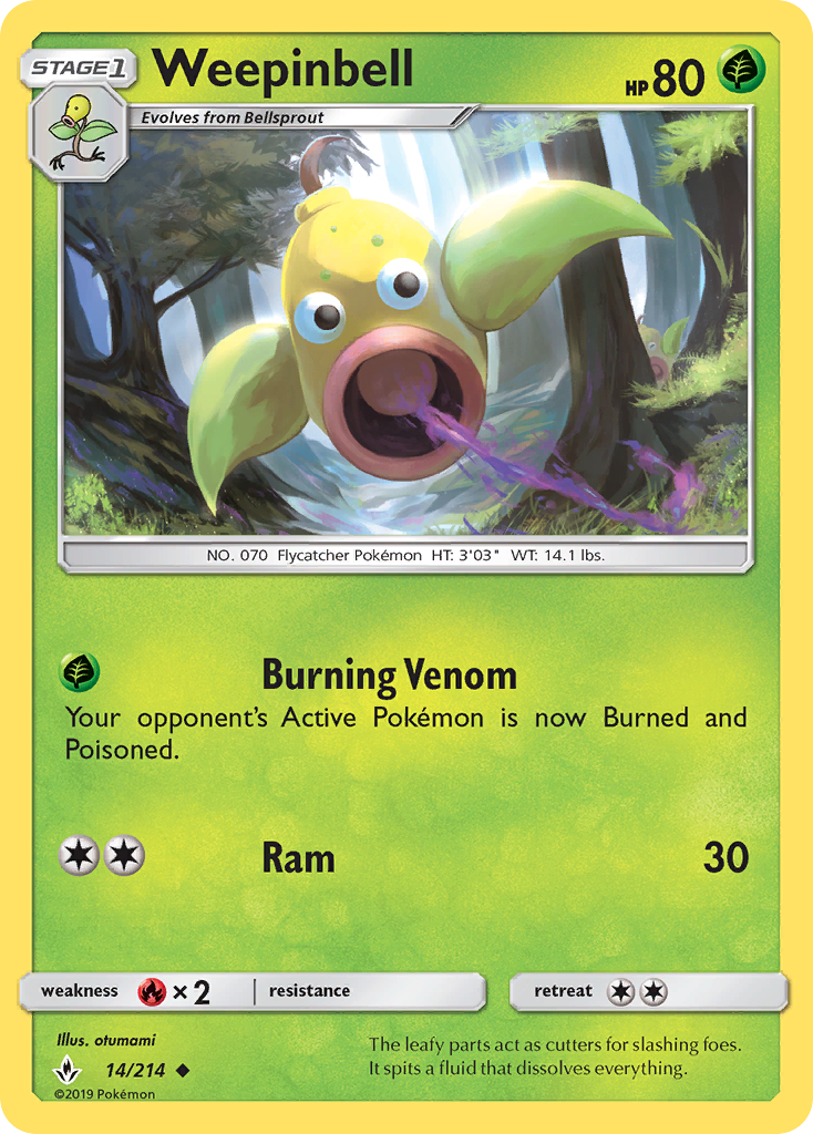 Weepinbell — illustrated card
