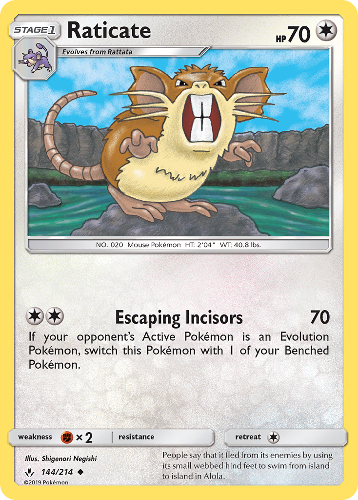 Raticate — illustrated card