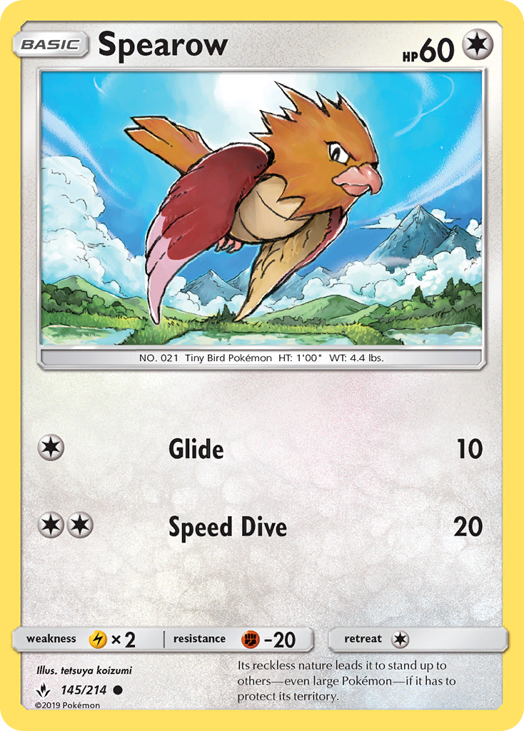 Spearow — illustrated card