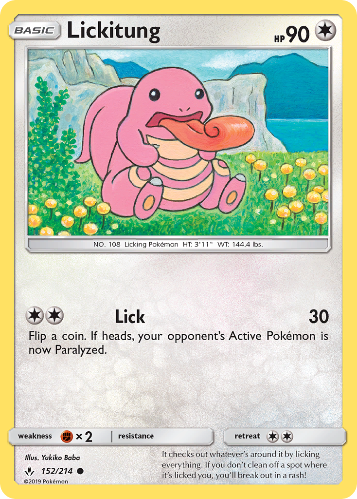 Lickitung — illustrated card