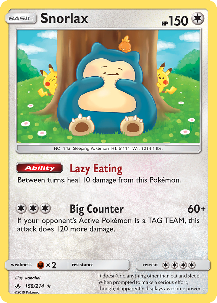 Snorlax — illustrated card
