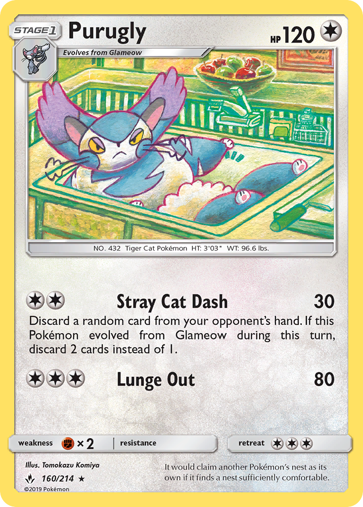 Purugly — illustrated card