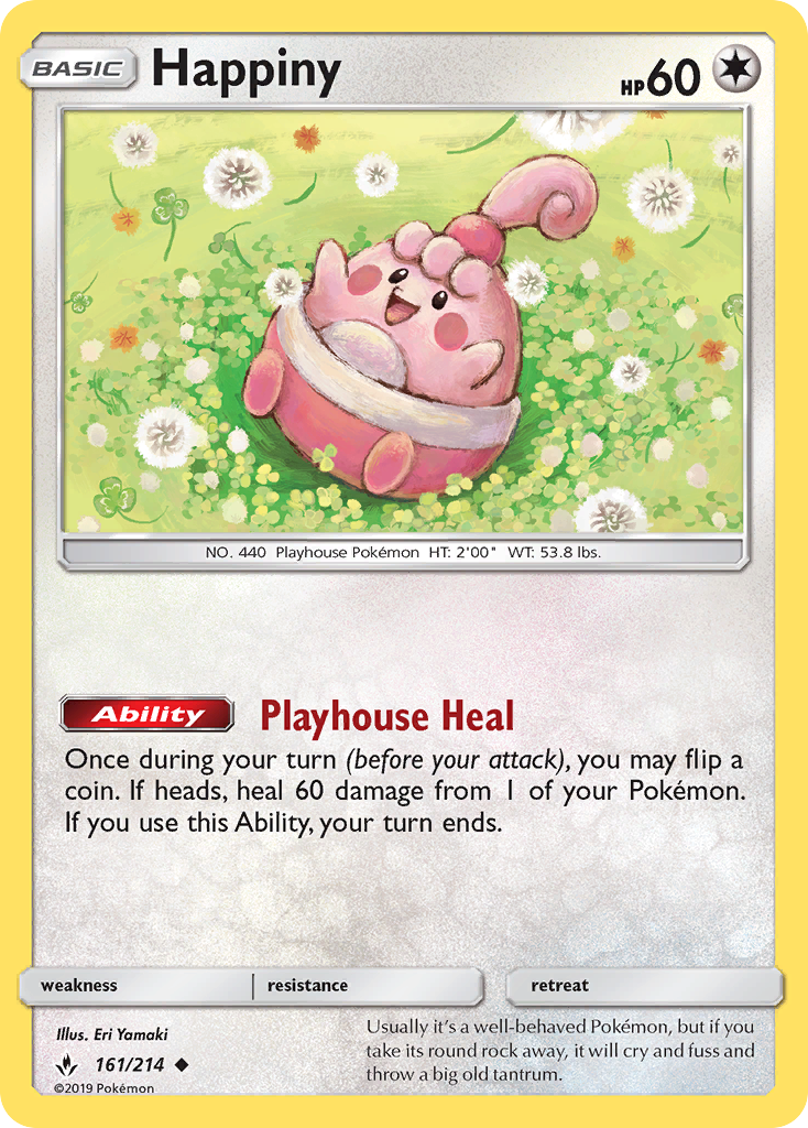 Happiny — illustrated card