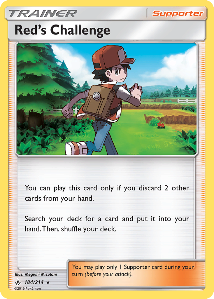 Red's Challenge — illustrated card