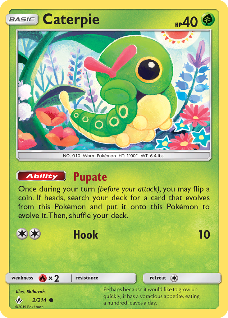 Caterpie — illustrated card