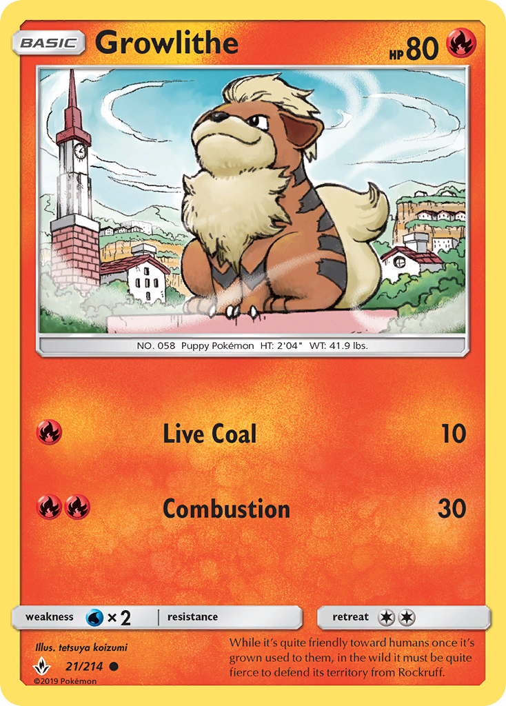 Growlithe — illustrated card