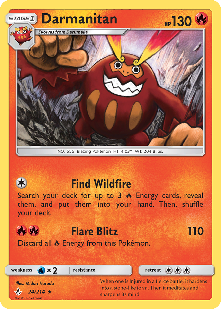 Darmanitan — illustrated card