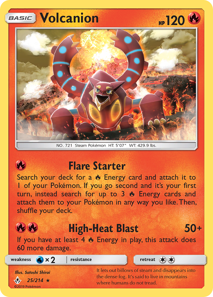 Volcanion — illustrated card