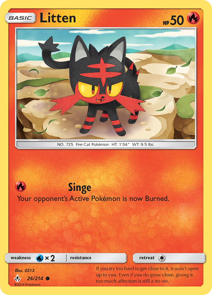 Litten — illustrated card