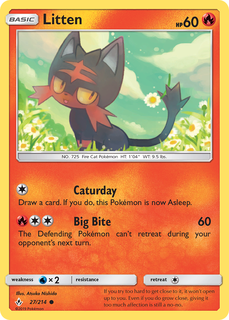 Litten — illustrated card