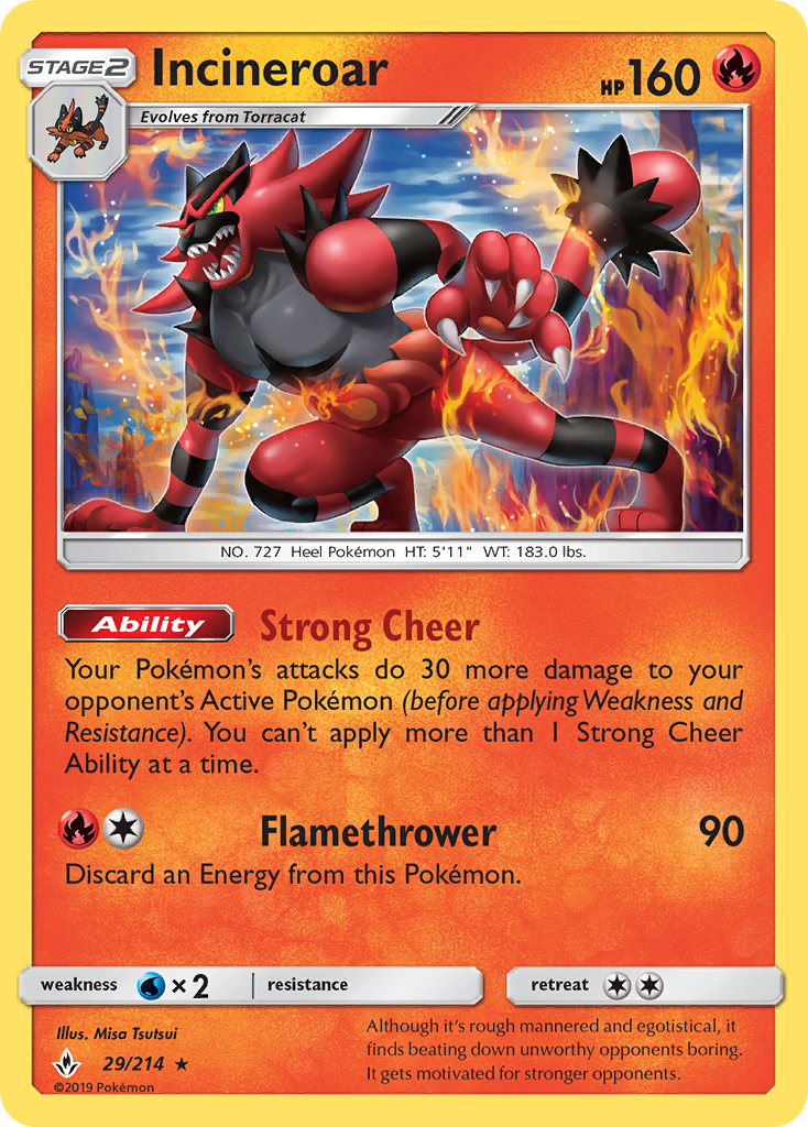 Incineroar — illustrated card