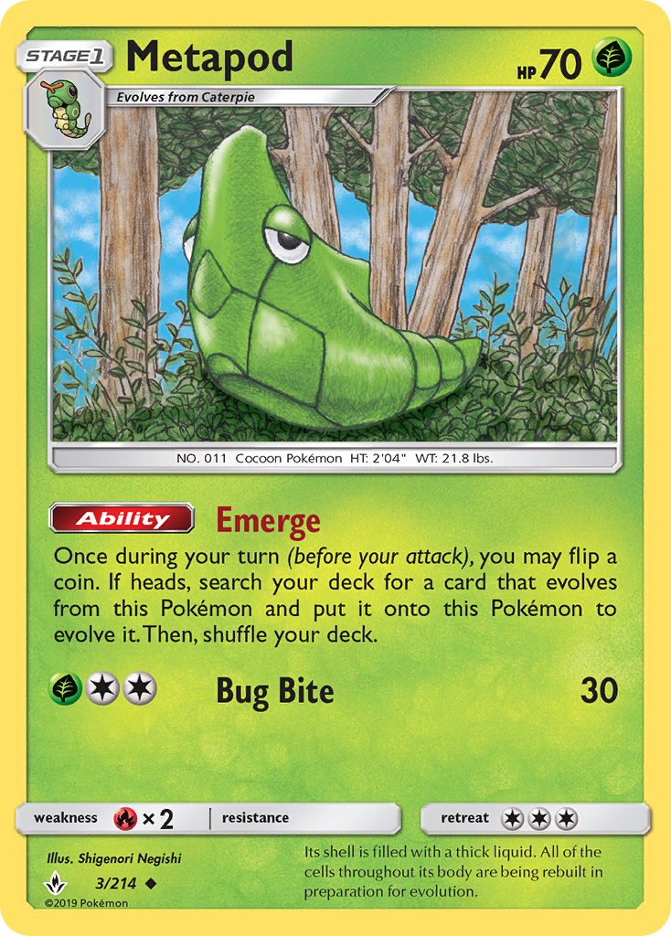Metapod — illustrated card