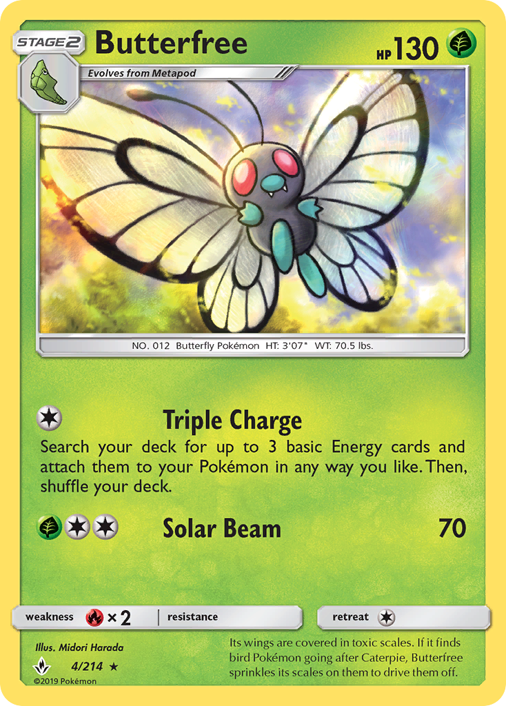 Butterfree — illustrated card