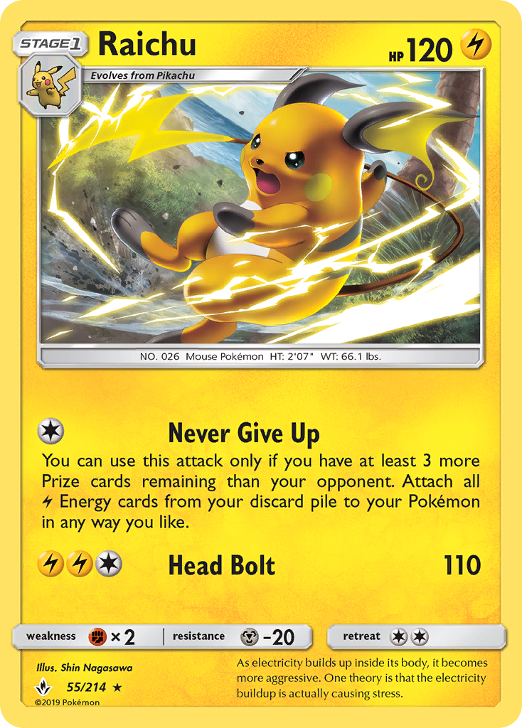 Raichu — illustrated card