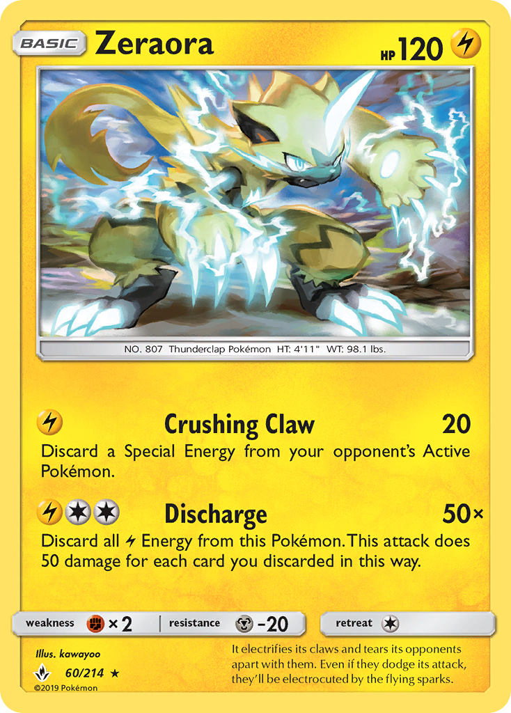 Zeraora — illustrated card