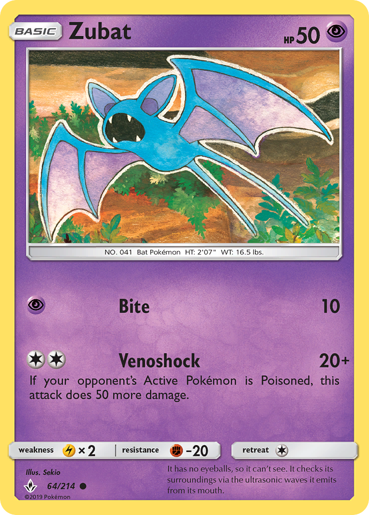 Zubat — illustrated card