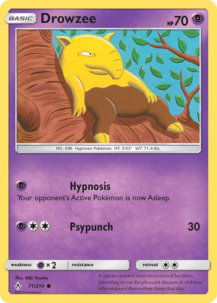 Drowzee — illustrated card