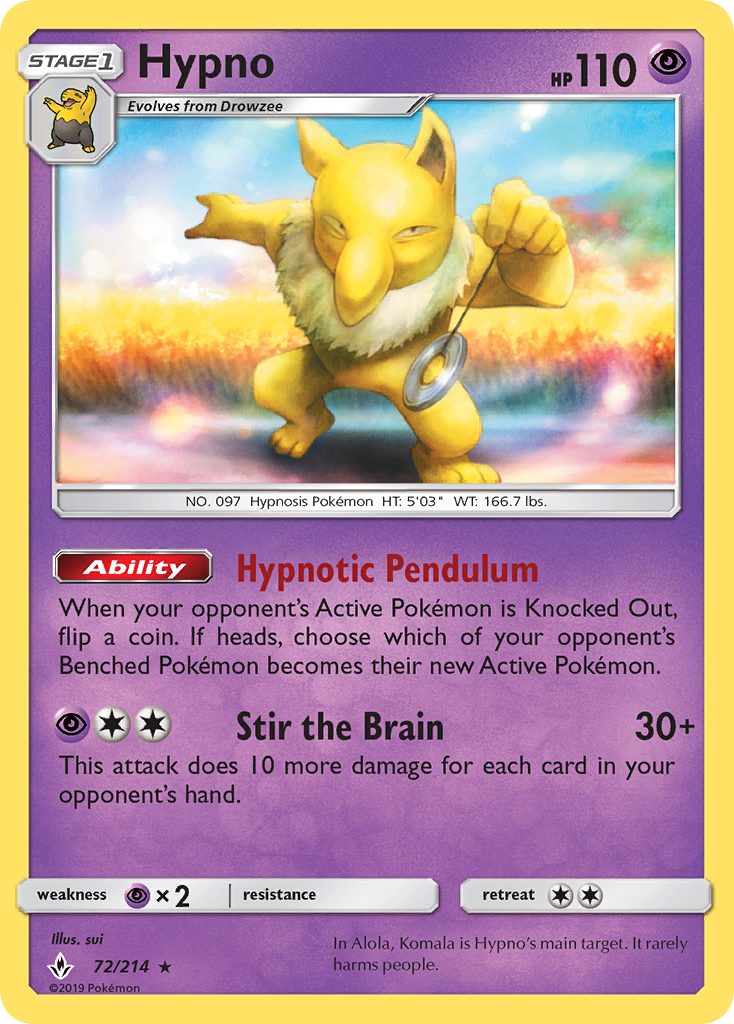 Hypno — illustrated card