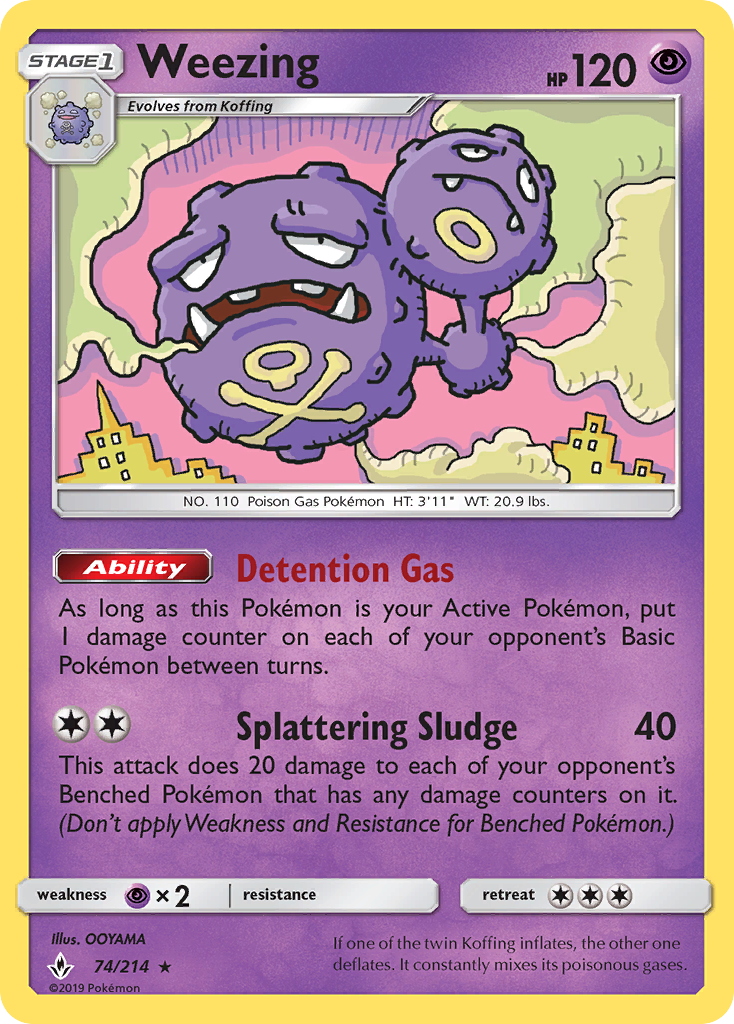 Weezing — illustrated card