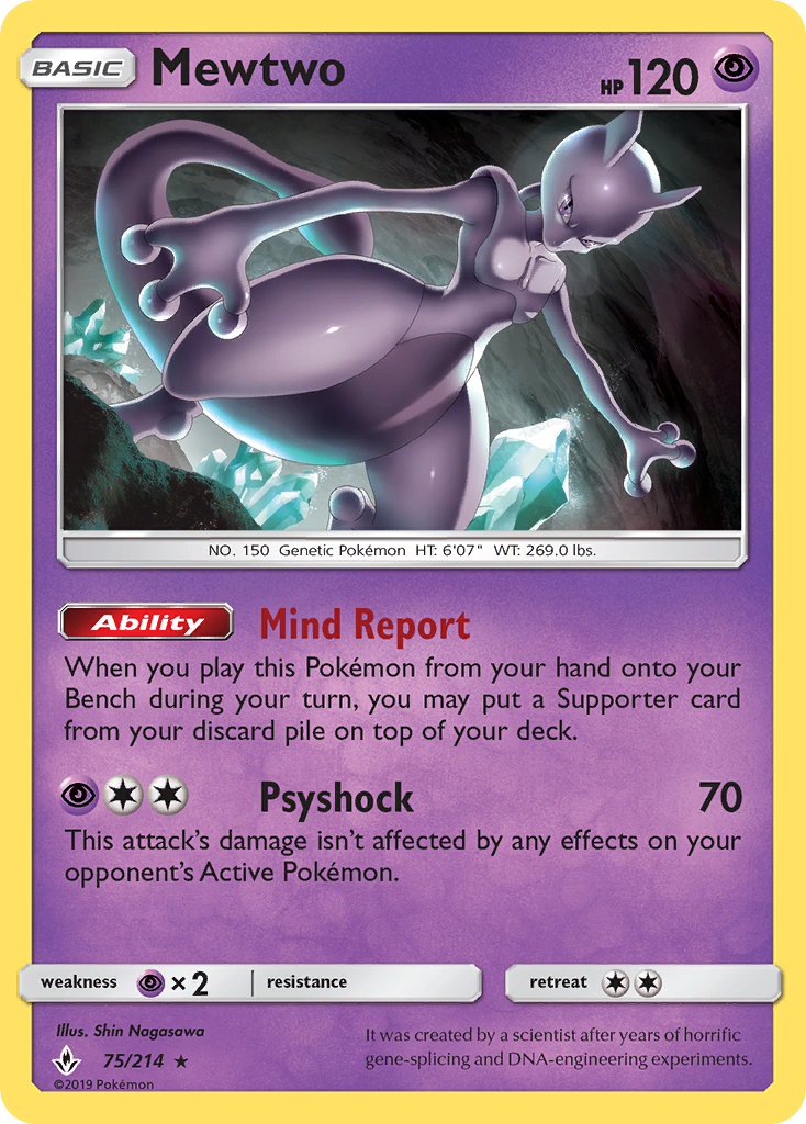 Mewtwo — illustrated card