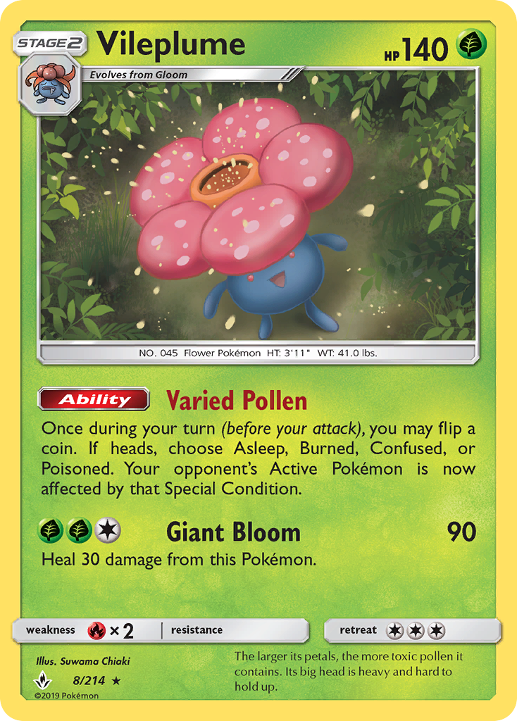Vileplume — illustrated card