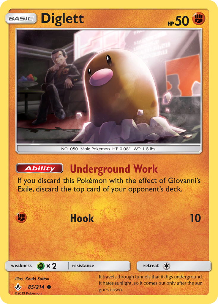 Diglett — illustrated card