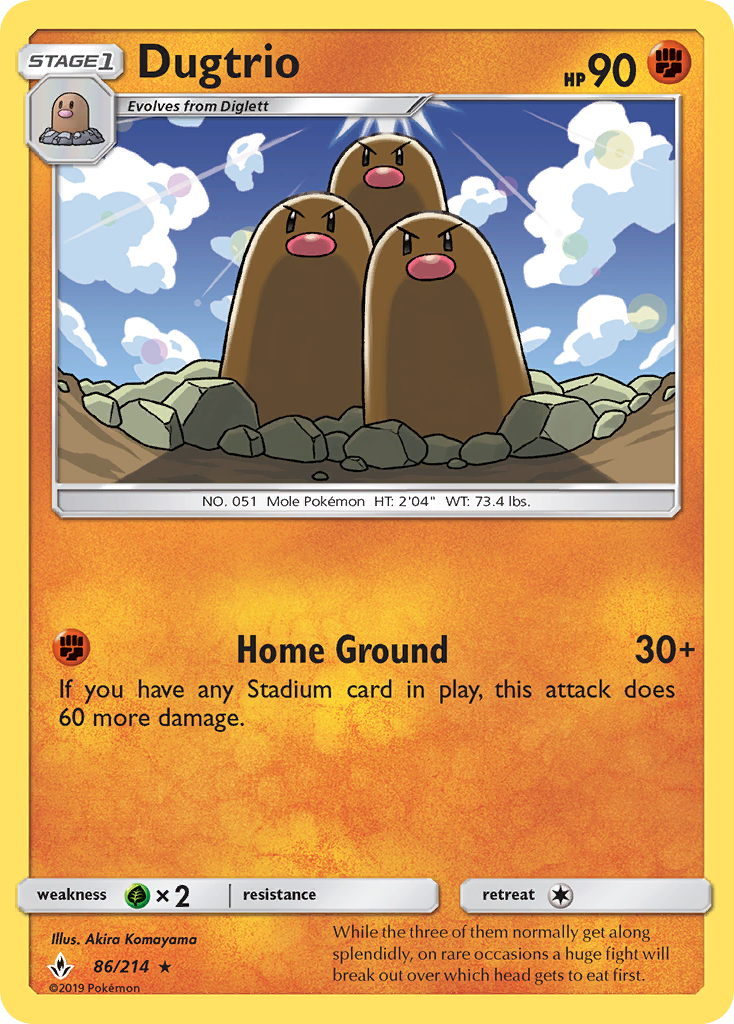 Dugtrio — illustrated card
