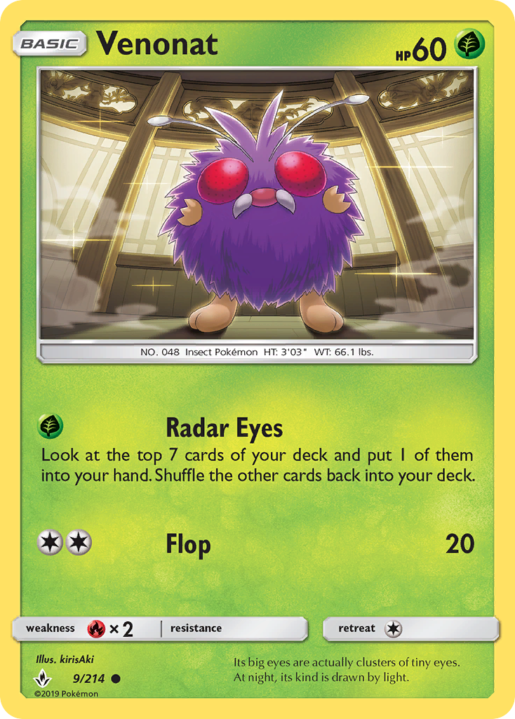 Venonat — illustrated card