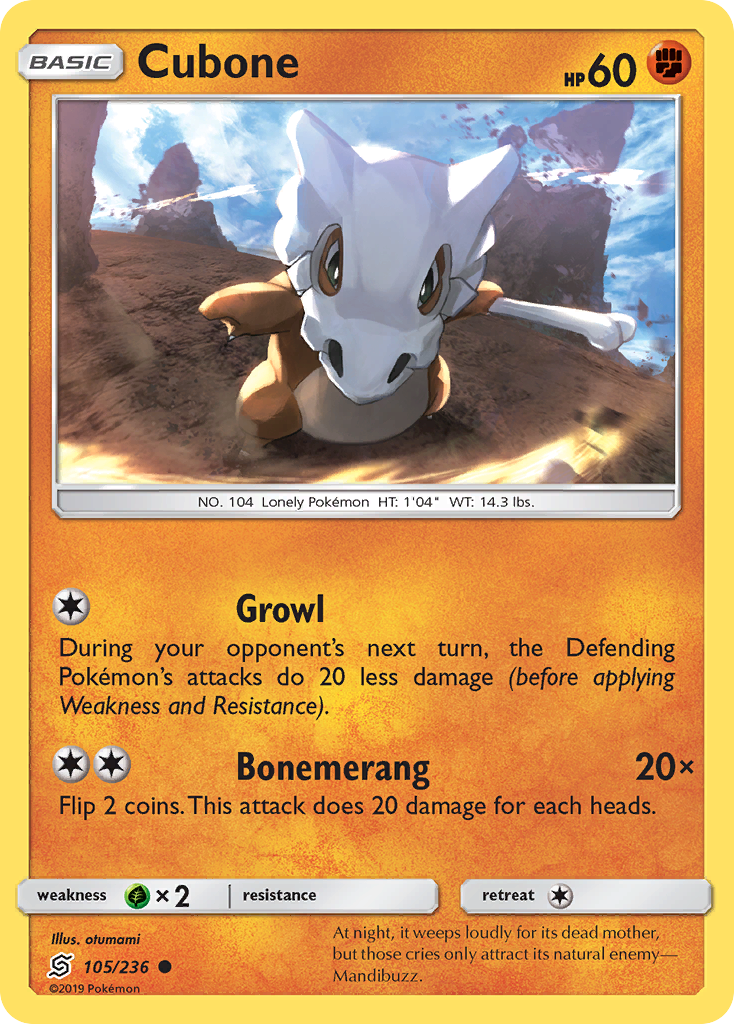 Cubone — illustrated card