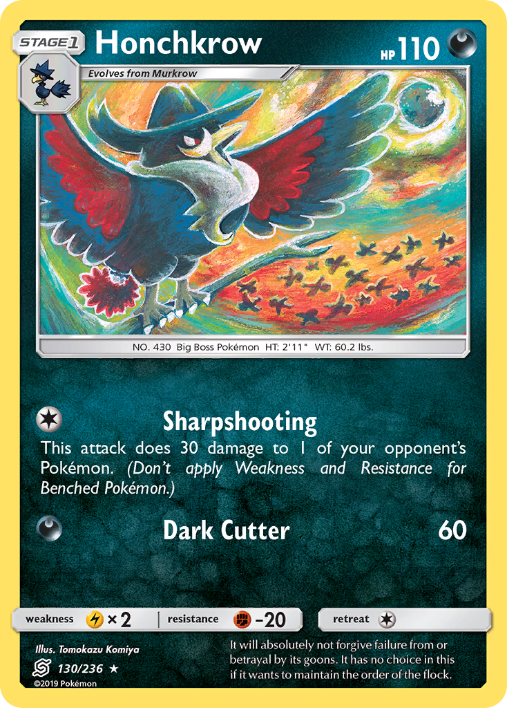 Honchkrow — illustrated card