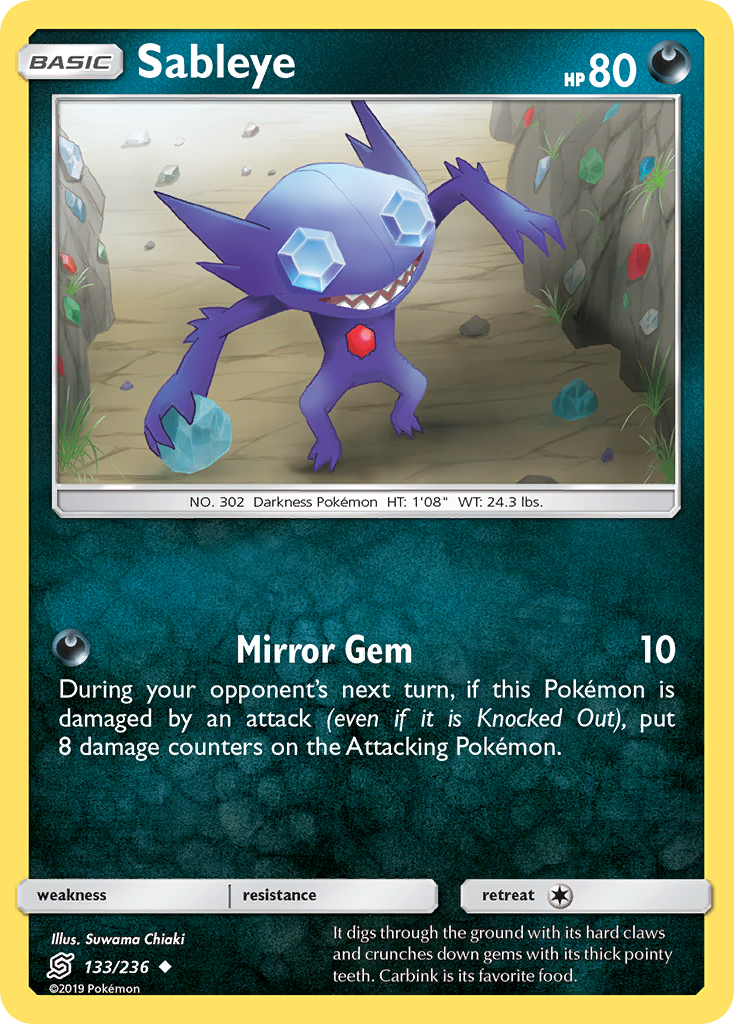 Sableye — illustrated card