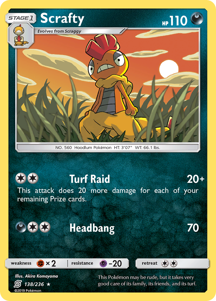 Scrafty — illustrated card