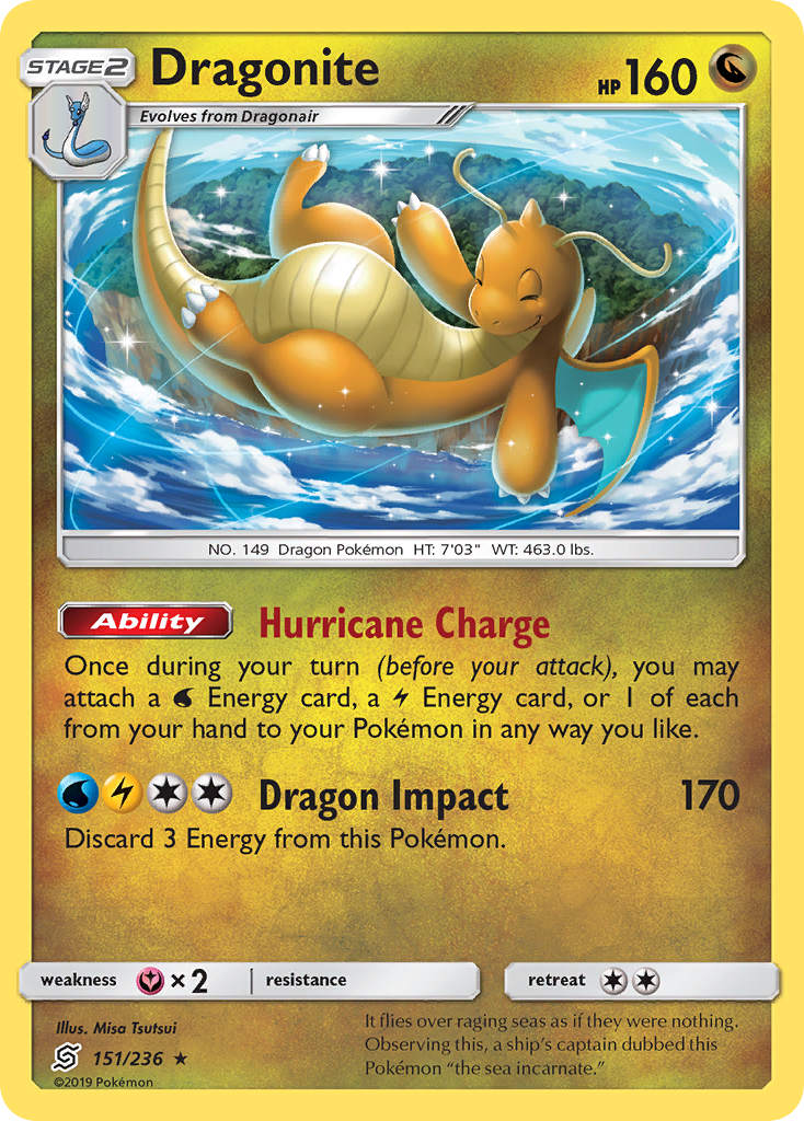 Dragonite — illustrated card