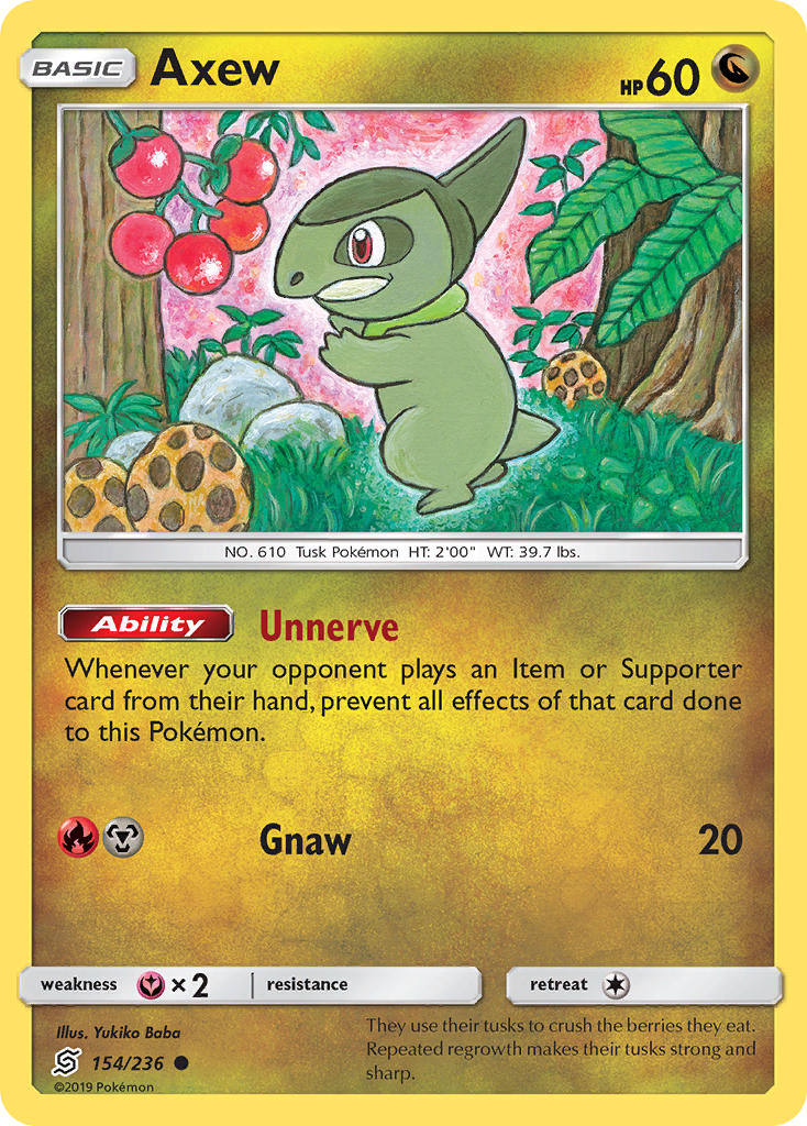 Axew — illustrated card