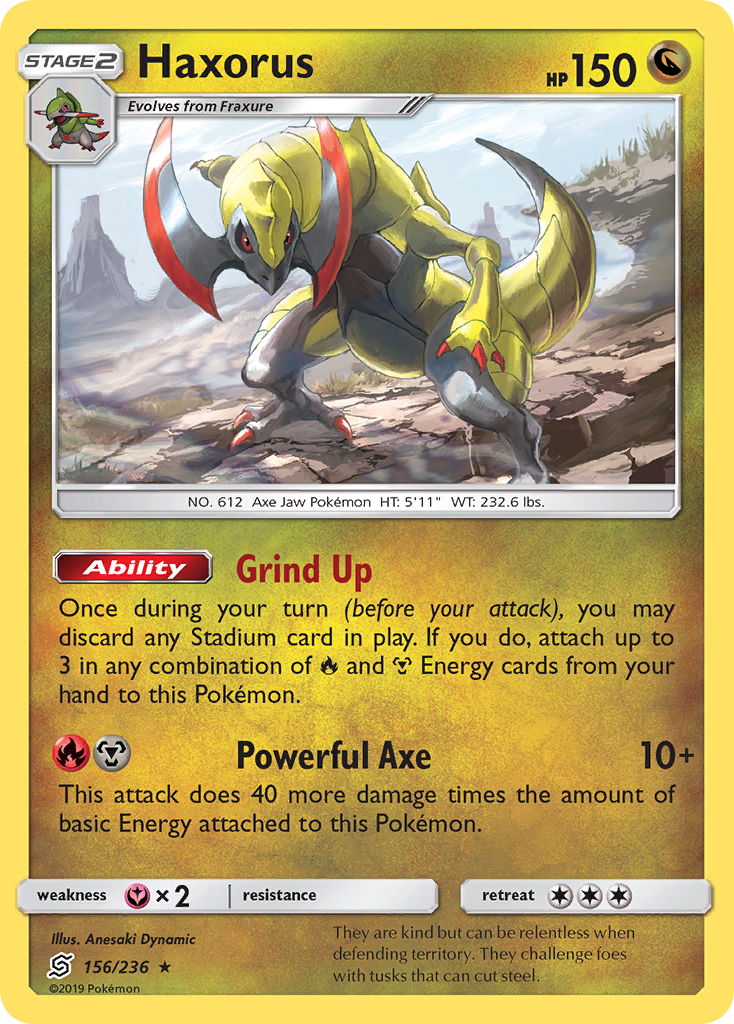 Haxorus — illustrated card