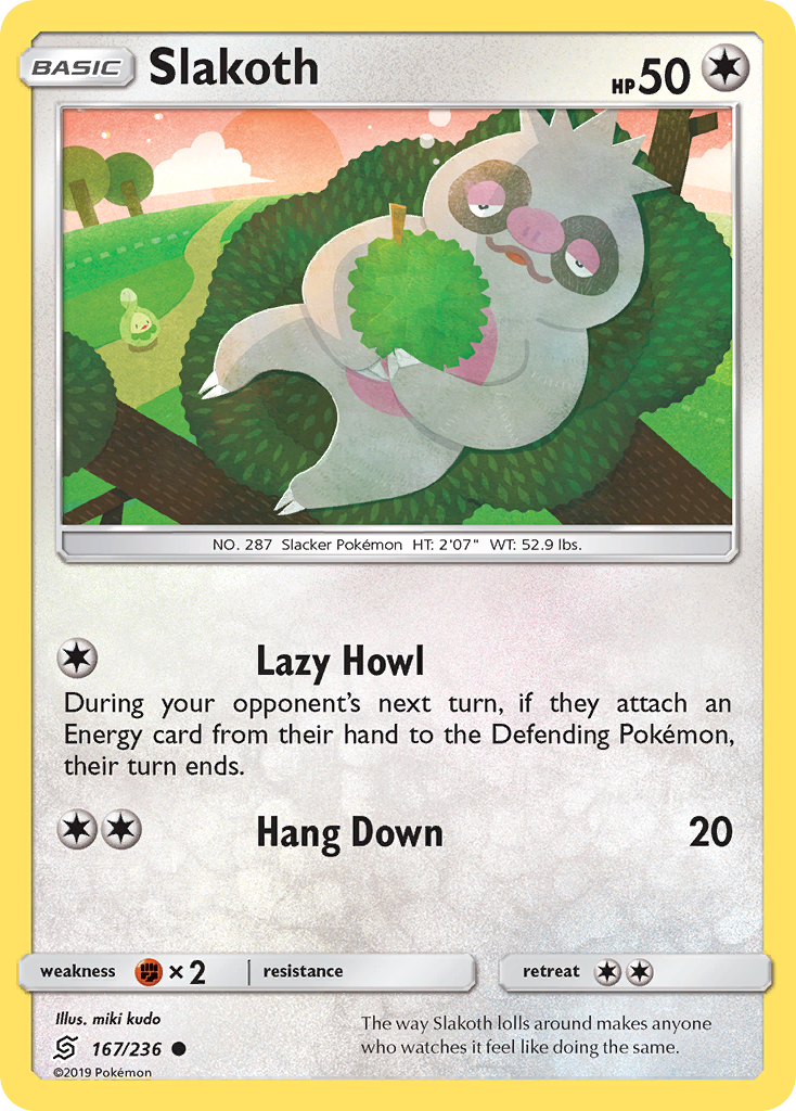 Slakoth — illustrated card