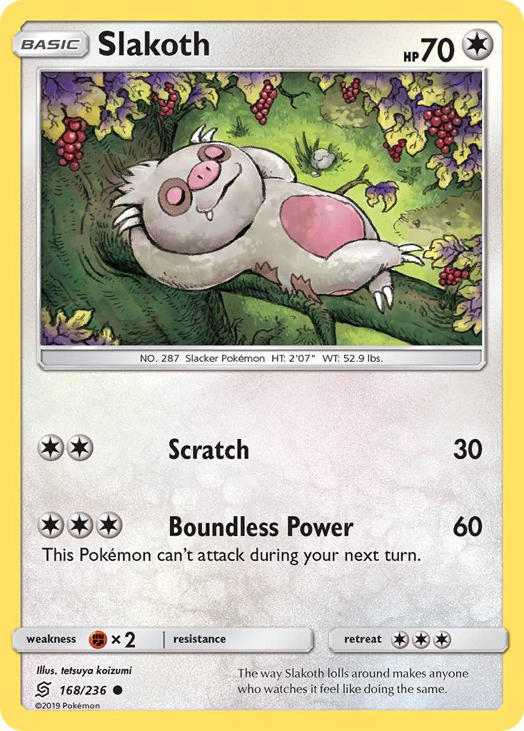 Slakoth — illustrated card