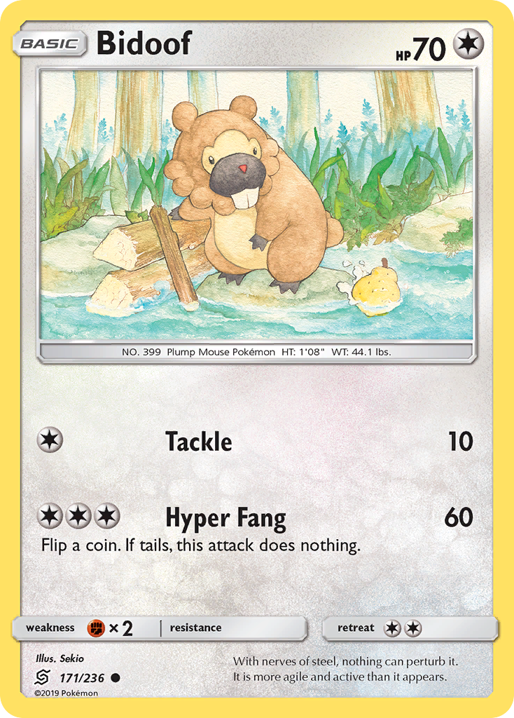 Bidoof — illustrated card
