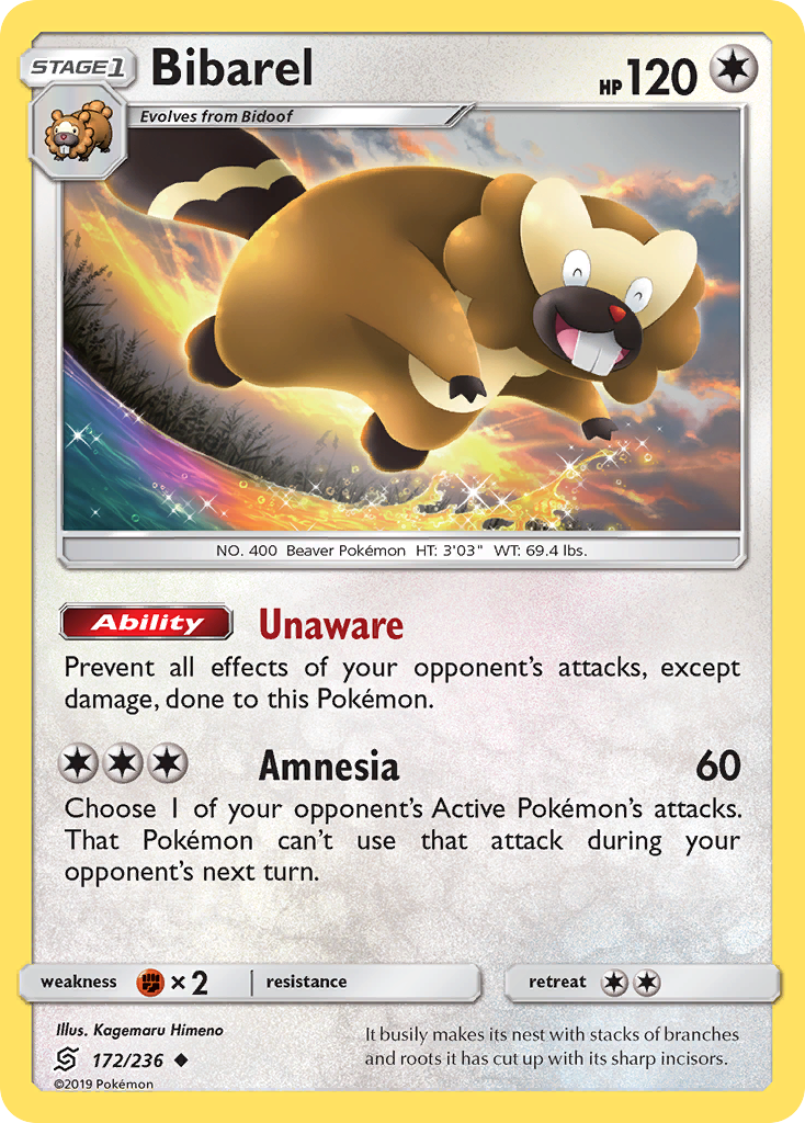 Bibarel — illustrated card