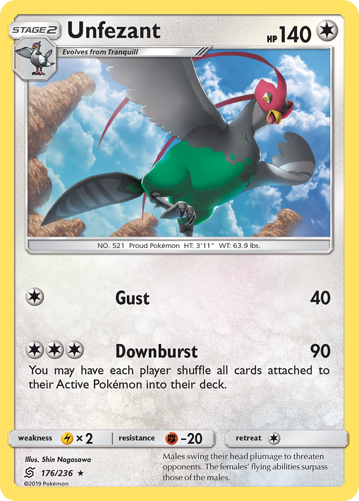 Unfezant — illustrated card