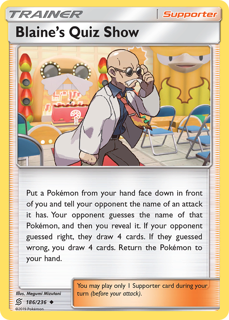 Blaine's Quiz Show — illustrated card