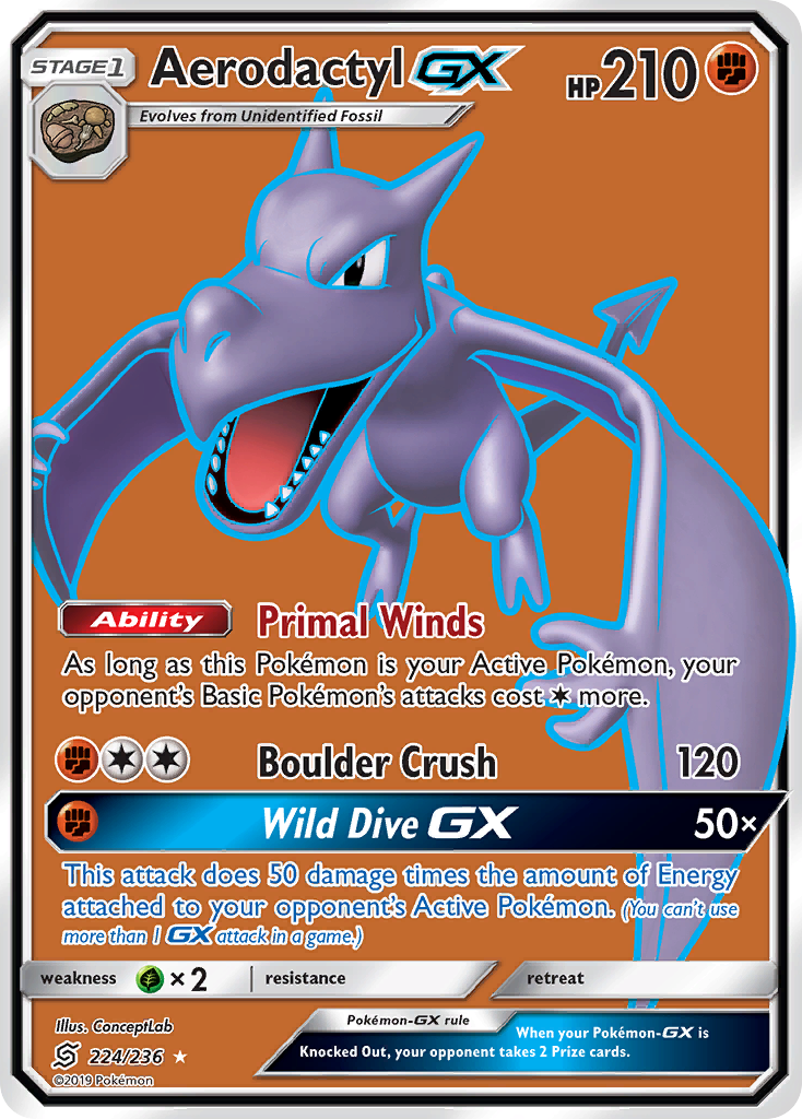 Aerodactyl-GX — illustrated card