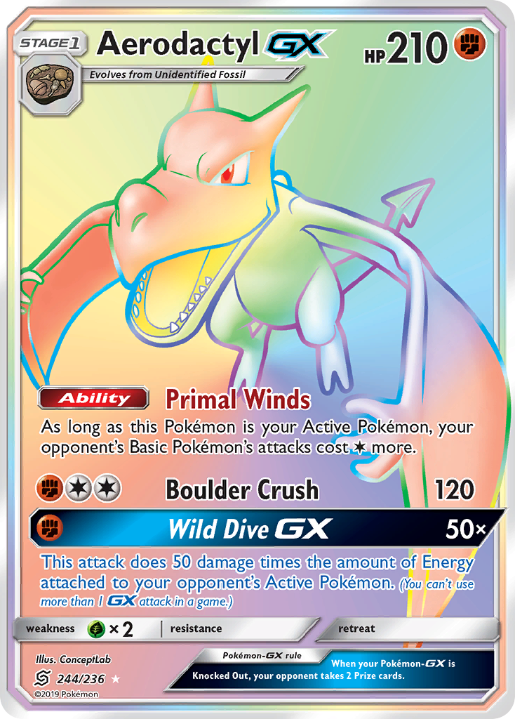 Aerodactyl-GX — illustrated card