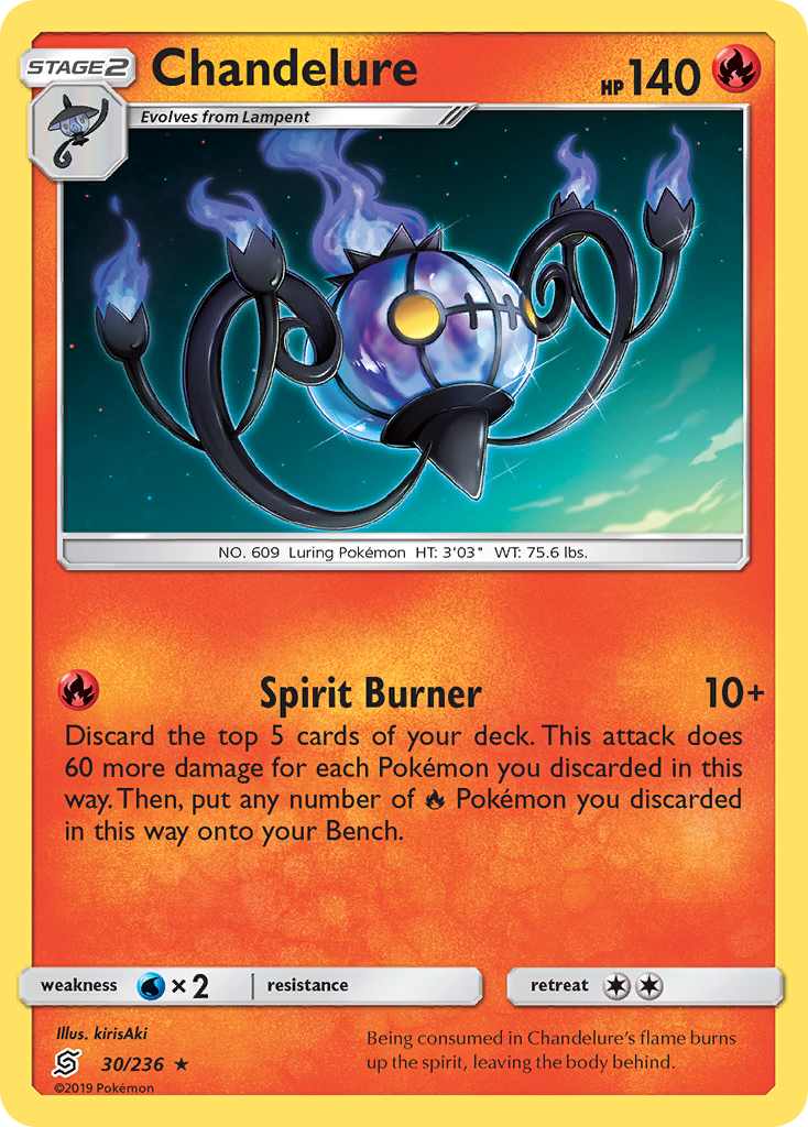 Chandelure — illustrated card