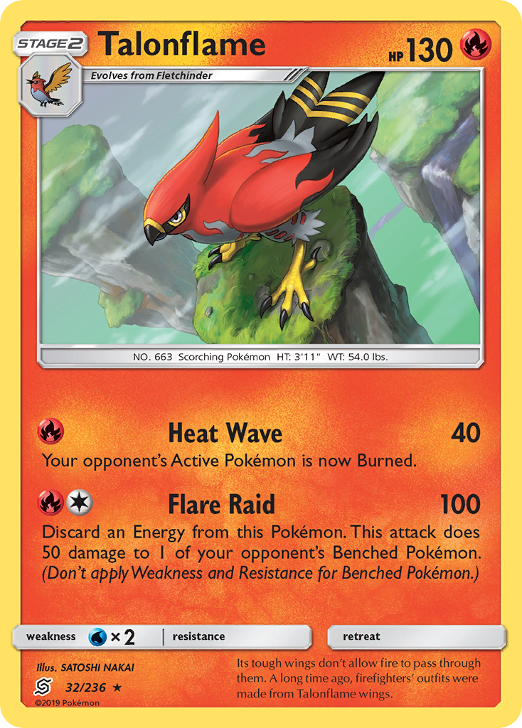 Talonflame — illustrated card