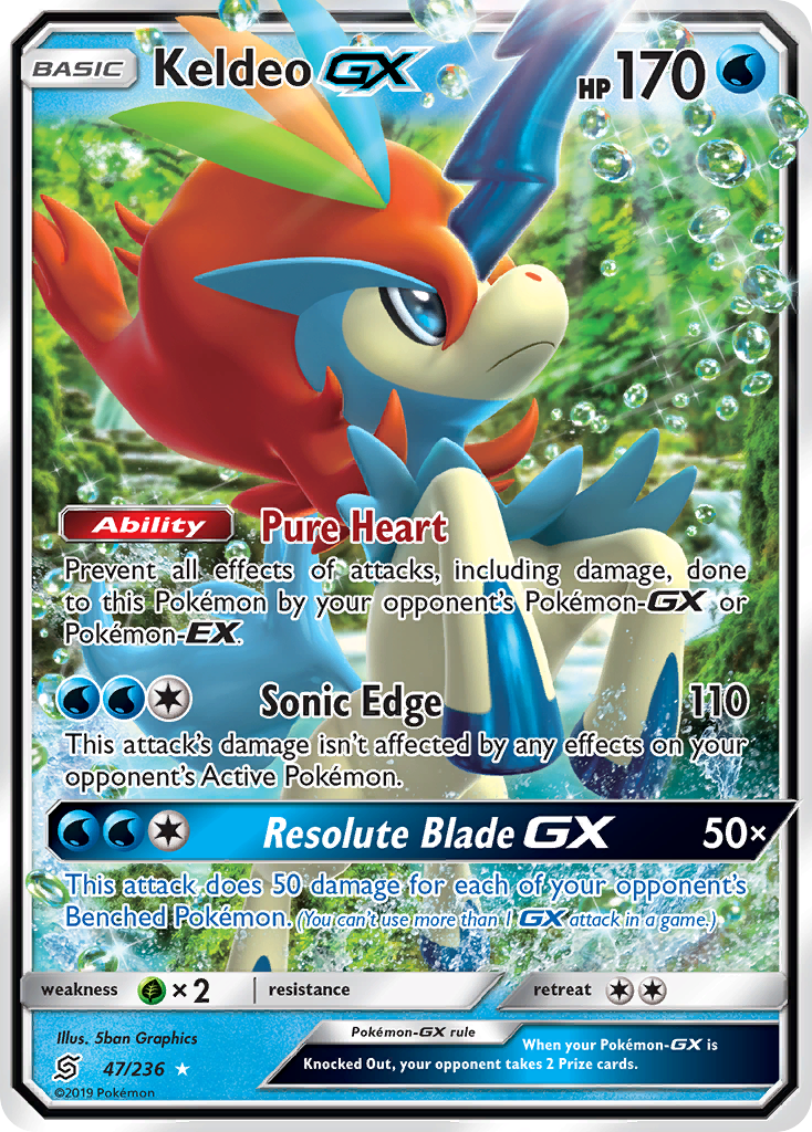 Keldeo-GX — illustrated card