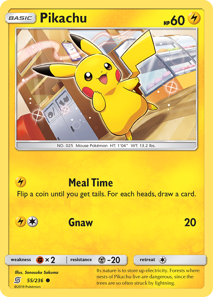 Pikachu — illustrated card