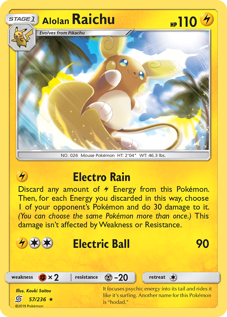 Alolan Raichu — illustrated card